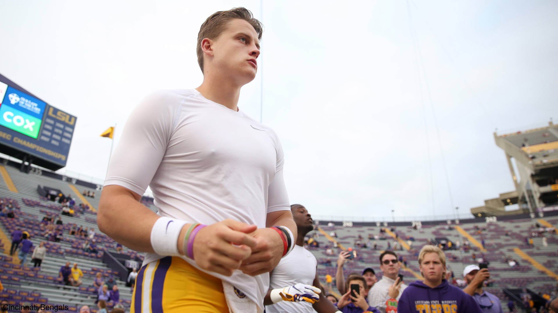 Starter Men's Cincinnati Bengals Line Up 1/2 Zip Jacket